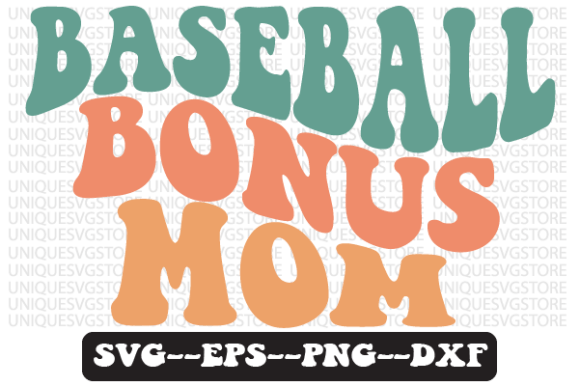 Baseball Bonus Mom Wavy Retro Svg Design Review