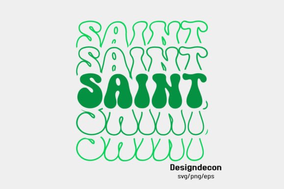 Saint Word Mirrored Text Retro Svg Png Review