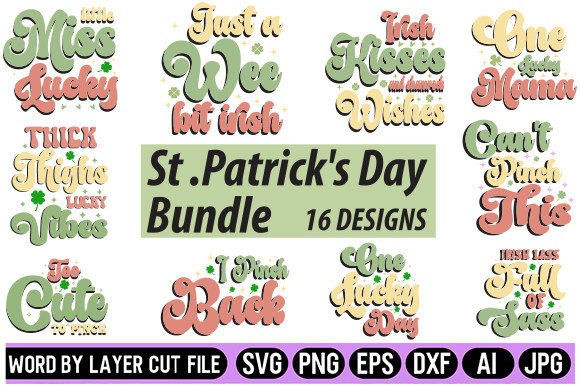 St .Patrick s Day Retro Svg Bundle