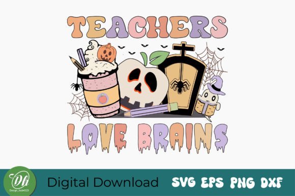 Teachers Love Brains Retro SVG Review